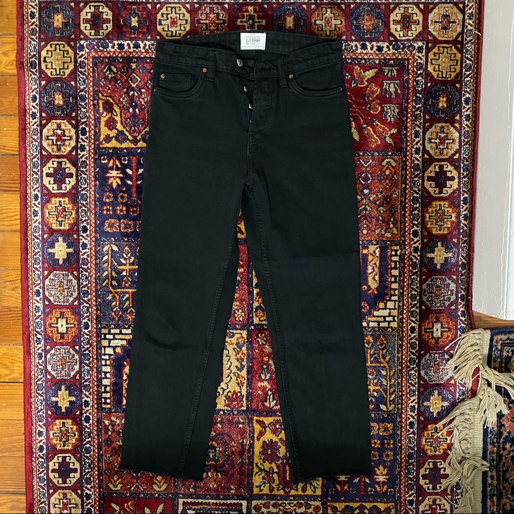 Zara medium rise straight leg jeans